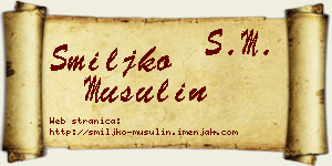 Smiljko Musulin vizit kartica